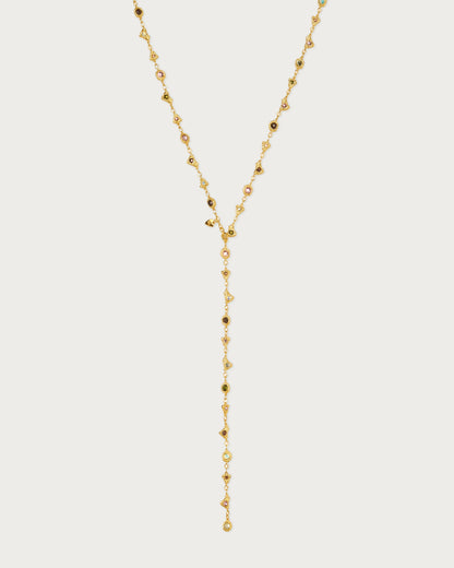 Prism Crystal Long Chain In Silver