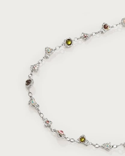 Prism Crystal Long Chain In Silver