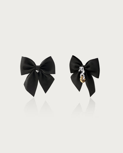 Black Bow Earrings