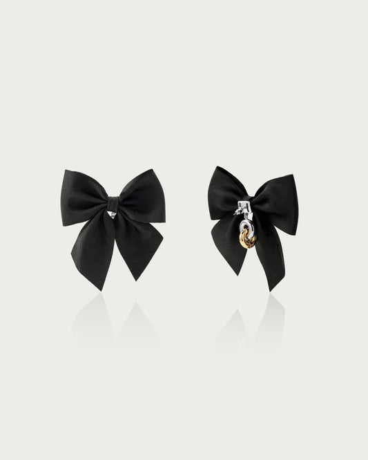 Black Bow Earrings