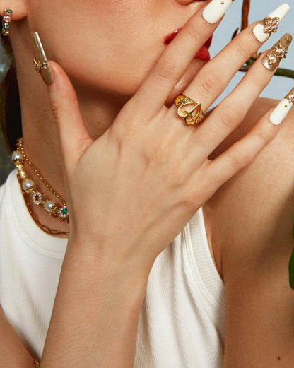 Creda Heart Cross Ring
