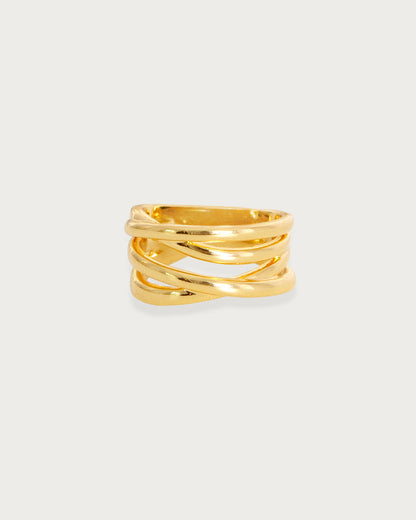 Criss Cross Ring in Silver