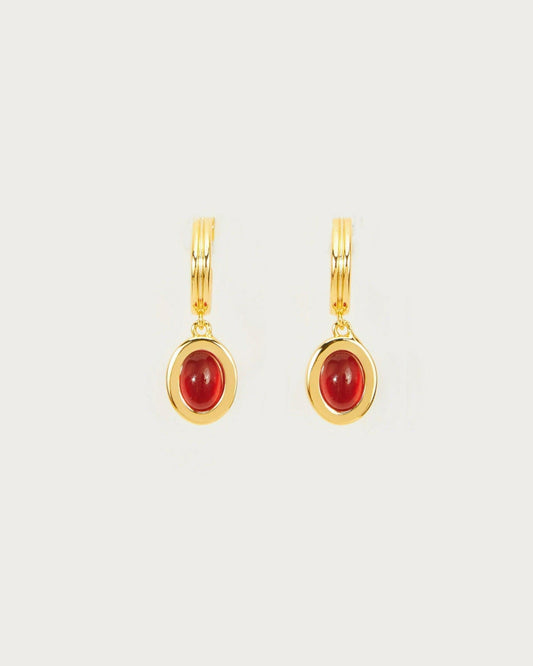 Devon Earrings in Carnelian