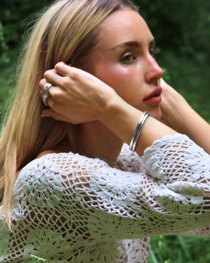 Dustlight Plain Bangle in Silver