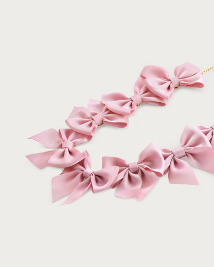 Pink Bow Necklace