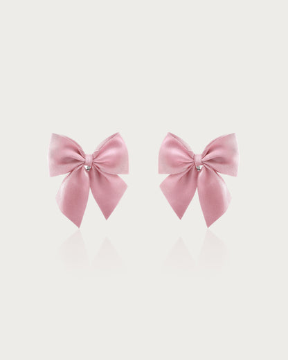 Pink Bow Earrings