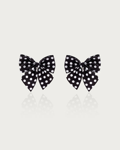 Polka Dot Bow Earrings