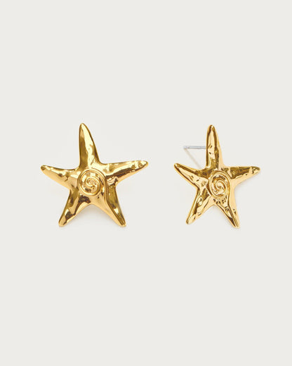 Starfish Stud Earrings in Silver