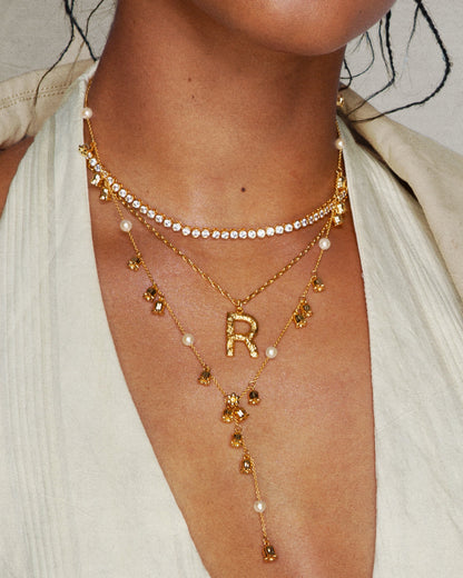 Tennis Necklace in Gold