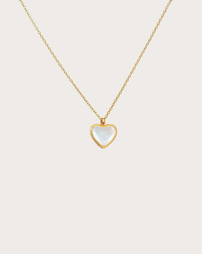 Mother of Pearl Heart Necklace