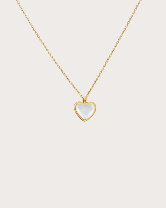 Mother of Pearl Heart Necklace